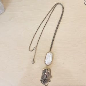 Kendra Scott Rayne Gold and Mother of Pearl Long Necklace